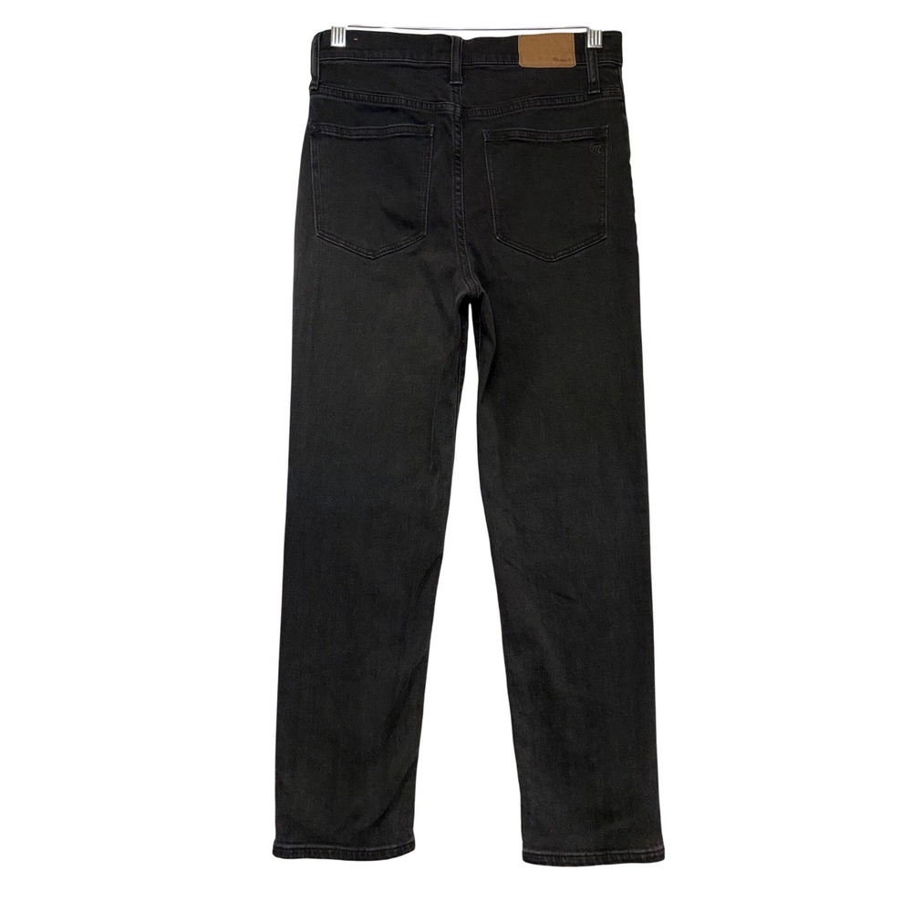 Madewell Classic Straight Jean Lunar Wash Faded Black High Rise Denim Size 25 - Picture 8 of 12